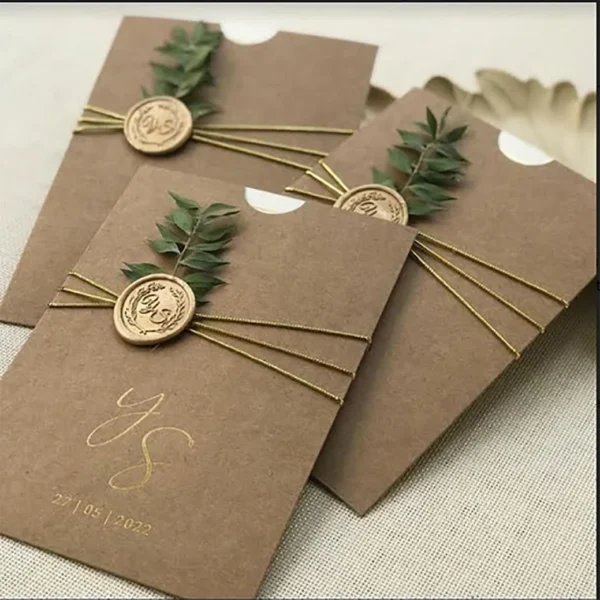 Customized Invitation Envelope, Personalized Wedding Card Holder, Blank Pocket Envelop 50 Sets