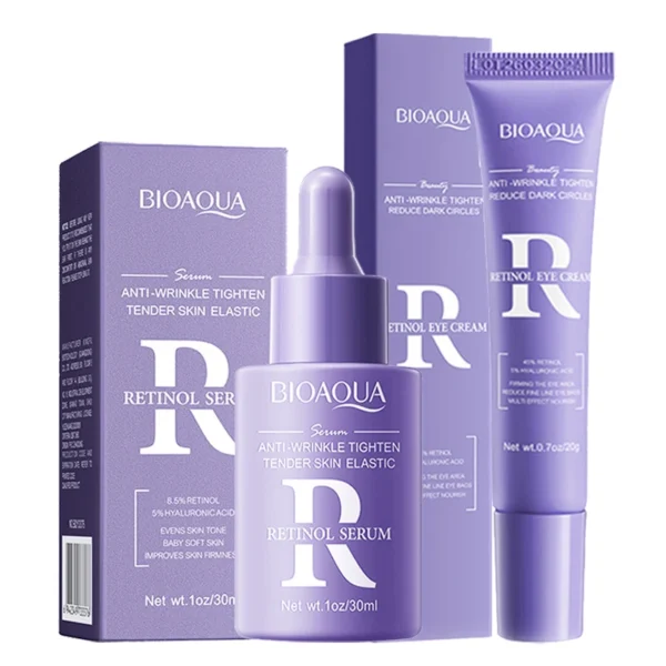 BIOAQUA Retinol Anti Wrinkles Skin Care Sets Moisturizing Face Serum Anti-Aging Anti Dark Circles Eye Cream Skin Care Kit