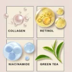 Collagen Retinol + Stem Cell Day Night Moisturizer & Serum Set - Hydrating Firming Skin Care with Niacinamide Hyaluronic Acid - Image 2