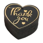 25/50/100pcs Gold Foil Heart Shape Thank You Tag Packaging Decoration Boxes Card Gift Decor DIY Wrapping Hang Labels Thanks Card - Image 6