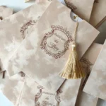 Personalized luxury custom wedding invitation card Champagne velvet material custom logo business invitation card - Image 2