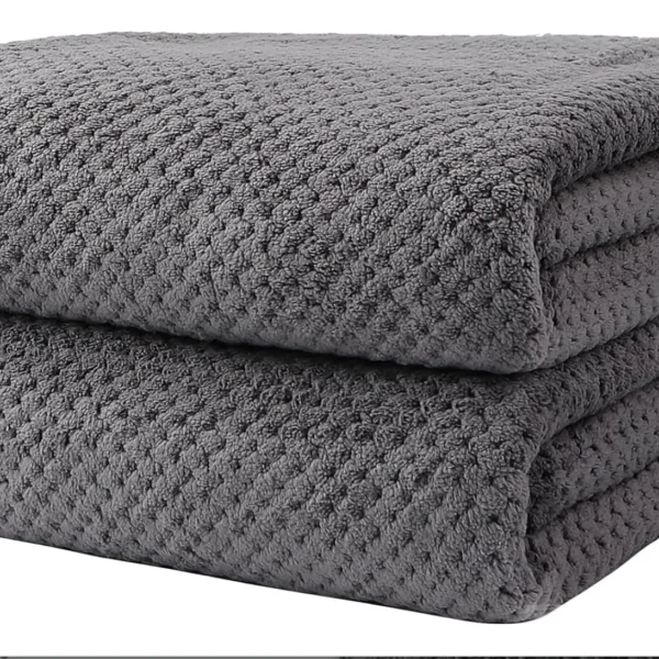 Bath Towel Set Pack of 2, (27 x 54 Inches) Microfiber Ultra Soft Highly Absorbent Bath Towel, Lightweight and Quick Drying Towel