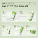5pcs/box Skin Care Set Green Tea Facial Cleaner Soothes Skin Face Toner tea Serum Moisturizing Cream Repairing Eye Cream Kits - Image 3