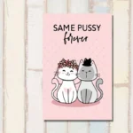 1pc, funny wedding card, wedding anniversary card, happy Valentines day card, cute cat card, for wife, husband. - Image 6