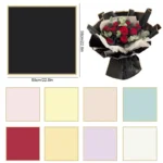 5pcs Golden Border Flower Wrapping Paper Half Transparent Gift Packing Florist Bouquet Wrapping Paper for Wedding Birthday Party - Image 6