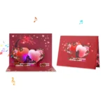 Musical Pop-up Card for Valentine's Day | Romantic Love 3D Greeting Cards with Music Lightings - Image 2