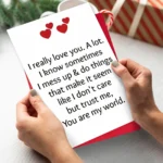 1 Fun Valentine's Day Greeting Card Envelope Set Text Message Card - Image 3
