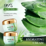 2pcs/kit BIOAQUA Aloe Vera Skin Care Sets Face Eye Cream Moisturizing Hydrating Firming Aloe Creams Face Skin Care Set - Image 3