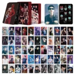 a New55PCS Kpop SKZ Boy Stickers Photocard HOLLOW New Album Korean Star Lomo Cards Photo Print Card Set Fans Collection Postcard - Image 2