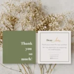 Custom Business Card Thank You Postcard Print Personalized Brand LOGO Design Baby Shower Wedding Invitation Menu Decoration DIY - Image 5