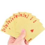 55pcs Golden Playing Entertain Cards Gold Foil Pokers Set Magic Cards 24K Gold Plastic Foil Pokers Durable Waterproof Cards - Image 6