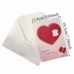 Romantic Love Puzzle Postcard Creative Puzzle Recording Valentine's Day Gift Unique with Envelope Shining Heart-shaped Card - Image 6