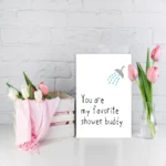 1pc, naughty funny love card for boyfriend, girlfriend, wife, husband, greeting card, you are my favorite shower buddy. - Image 5
