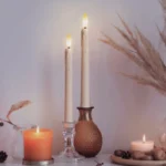 FPOO Electronic Candle With Battery Timer Remote Control Flameless LED Candles Tears Light Wedding Dinner Home Decoration 21cm - Image 4