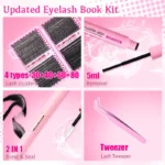 30D+40D+60D+80D False Eyelashes Set 9-16mm MIxed Individual False Eyelashes with Lash Applicators - Image 5