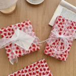 10pcs Tissue paper for gift wrapping with peach heart print Valentine's Day gift wrapping paper Festive decorations for lovers - Image 3