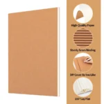 Pack A5 Ruled Lined Kraft Notebooks Bulk, Journaling Notebooks, Soft Cover Composition Notebook, 8.3x5.5 Inches 60 Pages Travel - Image 2