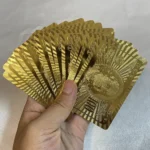 24K Gold Foil Playing Cards Deck-Perfect For Poker, Practical Jokes & Party Gifts!Christmas, Halloween, Thanksgiving Gift - Image 6