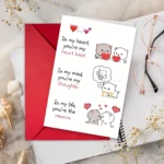 Couple anniversary vow gift affectionate confession greeting card to significant other romantic beauty love card
