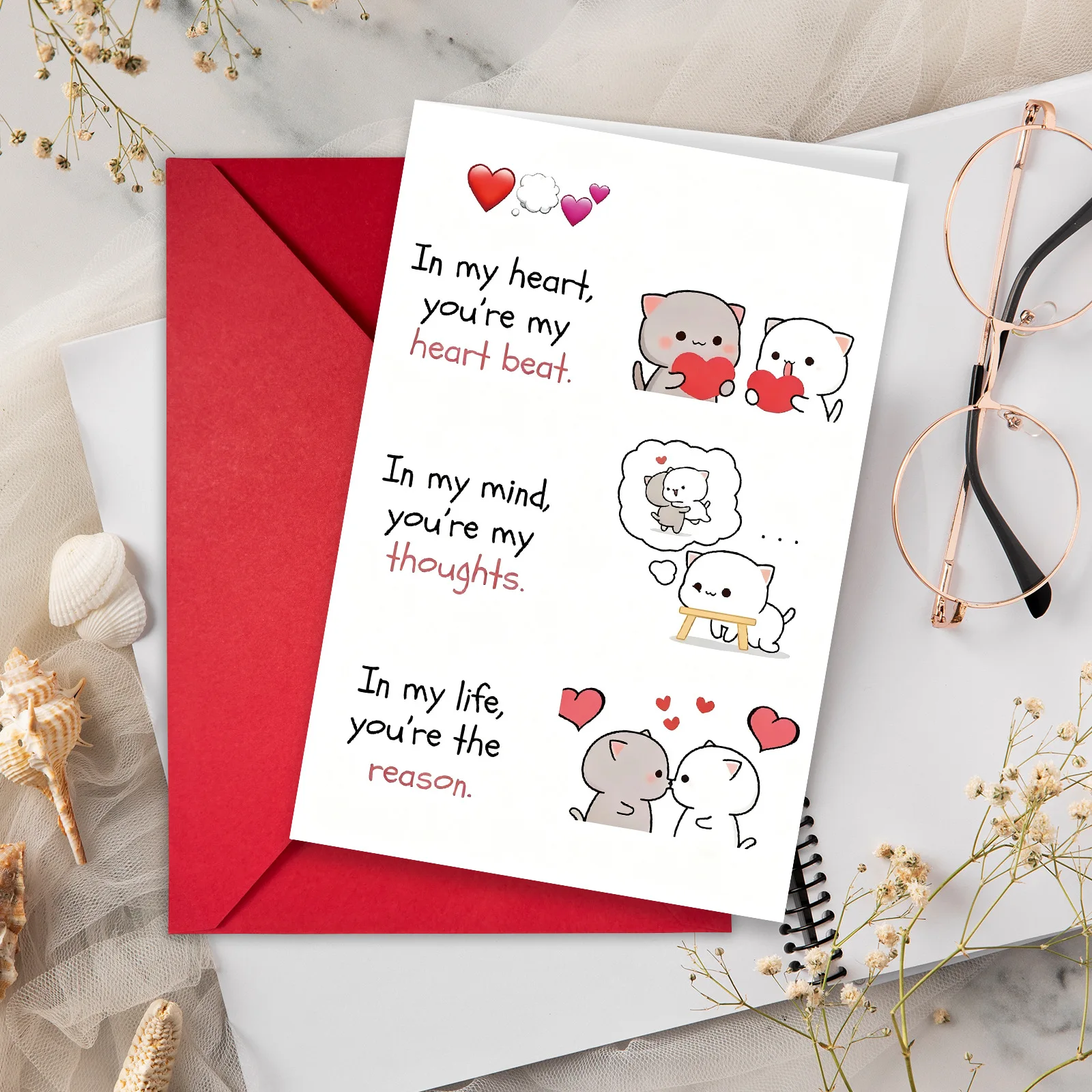 kf-Se4f542462eee440994dd7c9968cc3efcn Couple anniversary vow gift affectionate confession greeting card to significant other romantic beauty love card - Image 1