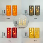 3IN1 LED Electronic Candle Tea Light Multicolors LED Candle With IR Remote Flickering Lamp Acrylic Candles for Christmas Wedding - Image 2