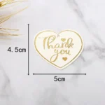 25/50/100pcs Gold Foil Heart Shape Thank You Tag Packaging Decoration Boxes Card Gift Decor DIY Wrapping Hang Labels Thanks Card - Image 4