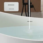 Freestanding Artificial Stone Bathtub Thin Edge Ergonomic High Back Deep Anti Mold Durable SkinFriendly Luxury Bathroom Home Spa - Image 2