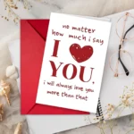 1 holiday gift, warm confession message, greeting card, Valentine's Day I love you greeting card envelope combination - Image 4