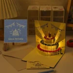 Musical 3D Pop-Up Birthday Greeting Card - LED Light-Up Cake Design, Auto-Play Music, Ideal Gift for Mom, Wife, Siblings & Frien - Image 6