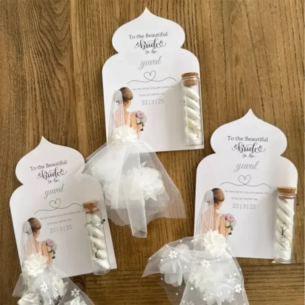 Custom Gift Card Bridal Shower Henna Night Invitation Welcome Wedding Party Supplies Table Guest Souvenir Personalized Name DIY