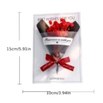 1PC Eternal Flower Valentine's Day Card Thanksgiving Mother's Day Handmade Card Creative Birthday Gift Blessing Message Card ﻿ - Image 6