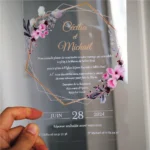 10pcs Transparent Personalized Custom Printed PVC Wedding Invitation Card Birthday Bar Mitzvah Invite - Image 3