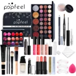 All in One Makeup Kit Full Makeup Kit Gift for Women Teen Girl Nude Eyeshadow Foundation Primer Brush Nude Lipgloss