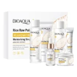 BIOAOUA Rice Puree Rejuvenating and Moisturizing six-piece Set Whitening Firming Anti-aging Beauty Facial Skincare Set - Image 4