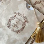 Personalized luxury custom wedding invitation card Champagne velvet material custom logo business invitation card - Image 5