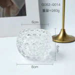 Nordic spherical pumpkin lamp thickened glass candle holder bar candlelight dinner home decorative ornaments craft gifts - Image 5