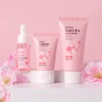 LAIKOU Japan Sakura Skincare Set Moisturizing Anti-Aging Kit Wrinkle Smoothing Radiance Boosting Facial Kit Gift Set - Image 4