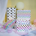 6 Sheets Birthday Wrapping Paper 50*70cm Love Star Polka Dot Christmas Gift Paper Valentine's Day Birthday Gift Wrapping Paper - Image 4