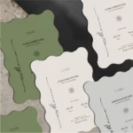 Customized Custom Waveform Wedding Invitation Card Elegant Menu Baptism Christening Party Gift Packaging Decoration Commercial Design Printing Thank You Card - Image 3