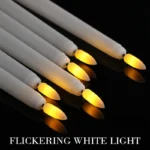 160-12Pcs LED Taper Candle with Flickering Flame Flameless Battery Operated Candles for Wedding Valentine Dinner Decoration - Image 5