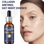 Collagen Retinol + Stem Cell Day Night Moisturizer & Serum Set - Hydrating Firming Skin Care with Niacinamide Hyaluronic Acid - Image 5