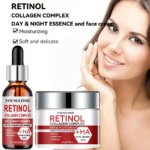 Retinol Moisturizing Repair Cream and Serum Set with collagen and Vitamin E, firm and nourishing skin, gentle and non-irritating - Image 3