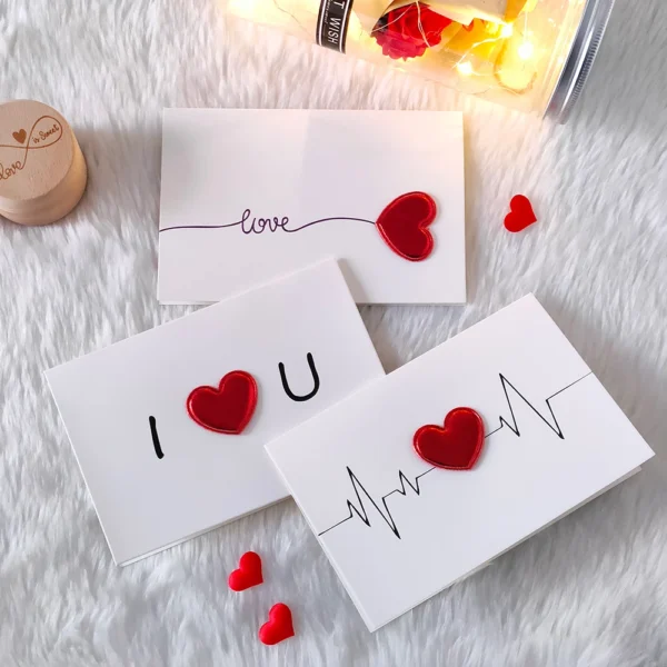 Love Postcard Valentines Day Gift Cards Wedding Invitation Greeting Cards Anniversary for Couples Handmade Valentines Day Gift