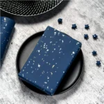 1roll Gift Wrapping Paper Navy Blue Gold Foil Gift Wrapping Paper Gift Paper Suitable for Birthdays and Festivals DIY Gift - Image 4