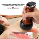 Electric Heating Bian Stone Gua Sha Massager Hot Compress Body Physiotherapy Tool Back Face Massage Warm Moxibustion Guasha Tool - Image 2