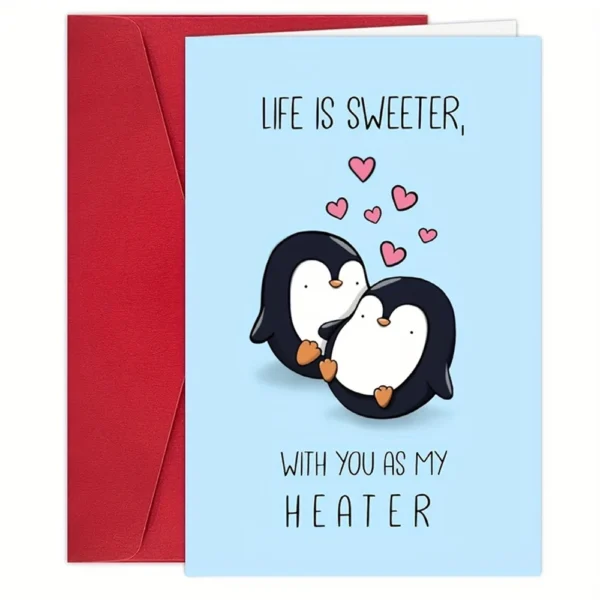 1pc Anniversary Birthday Card for Her Him Funny Birthday Card for Boyfriend Girlfriend Husband Wife Handmade Greeting Card (Life