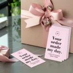50pcs Pink Thank You Cards With'your Order Made My Day'message,Appreciation Card For Small Business Package,Retailer Thanks Note - Image 4