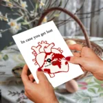 1pc "In Case You Get Lost,You Are Here" Greeting Card With Envelope For Valentine's Day,Anniversary,Wedding,Love Note For Couple - Image 2