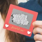10pcs DIY Valentine's Day Scratch-off Card Red Heart Pattern Love Coupon Paper Rectangular Anniversary Game Tickets - Image 2
