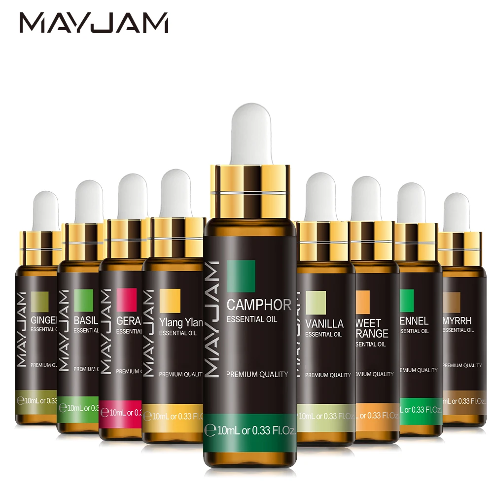 kf-Sfe05b49af62d43d9921ce4a41beff36cW MAYJAM with Dropper 10ml Essential Oil For Humidifier Diffusers Lavender Eucalyptus Vanilla Sandalwood Camphor Aromatic Oil Gift - Image 1